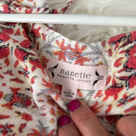 Nanette Lepore Floral Sleeveless Dress with Tie Straps - Picture 7 of 7